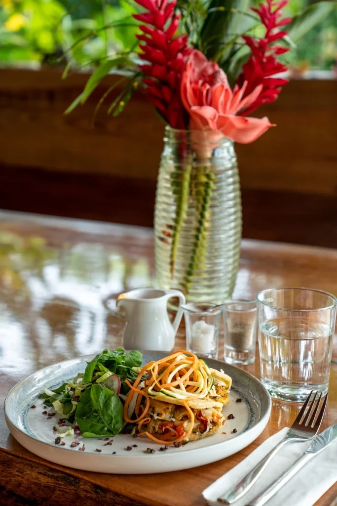 Seasonal pasta with garden-fresh vegetables