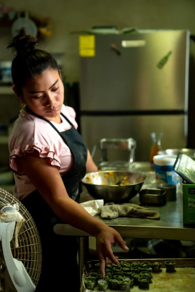 Farm-to-table kitchen prep with organic ingredients