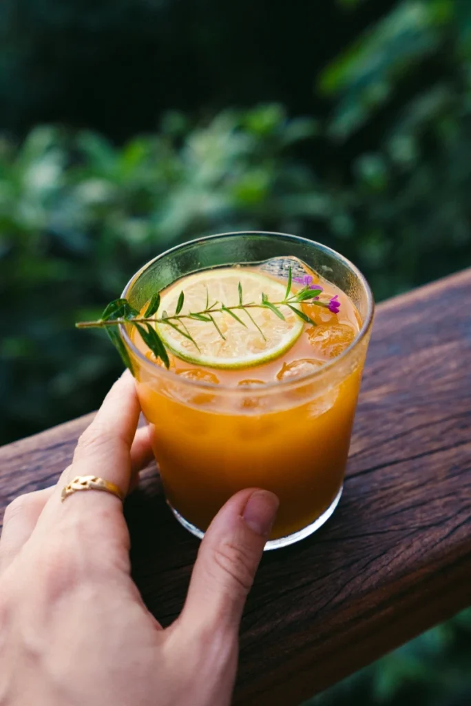 Craft cocktail golden hour La Loma jungle bar