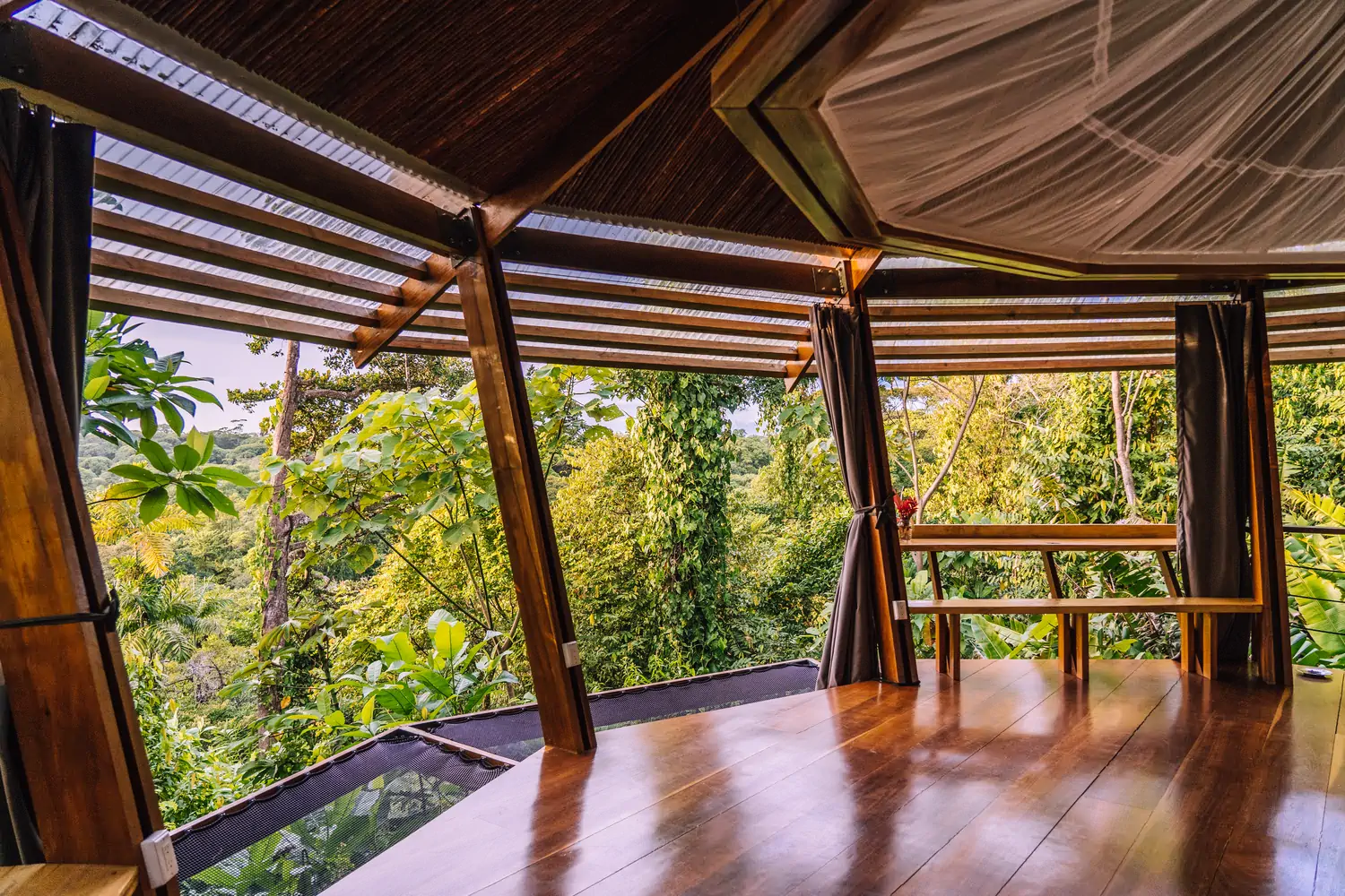 Rainforest Queen Bungalow open-air design with 360 degree jungle views