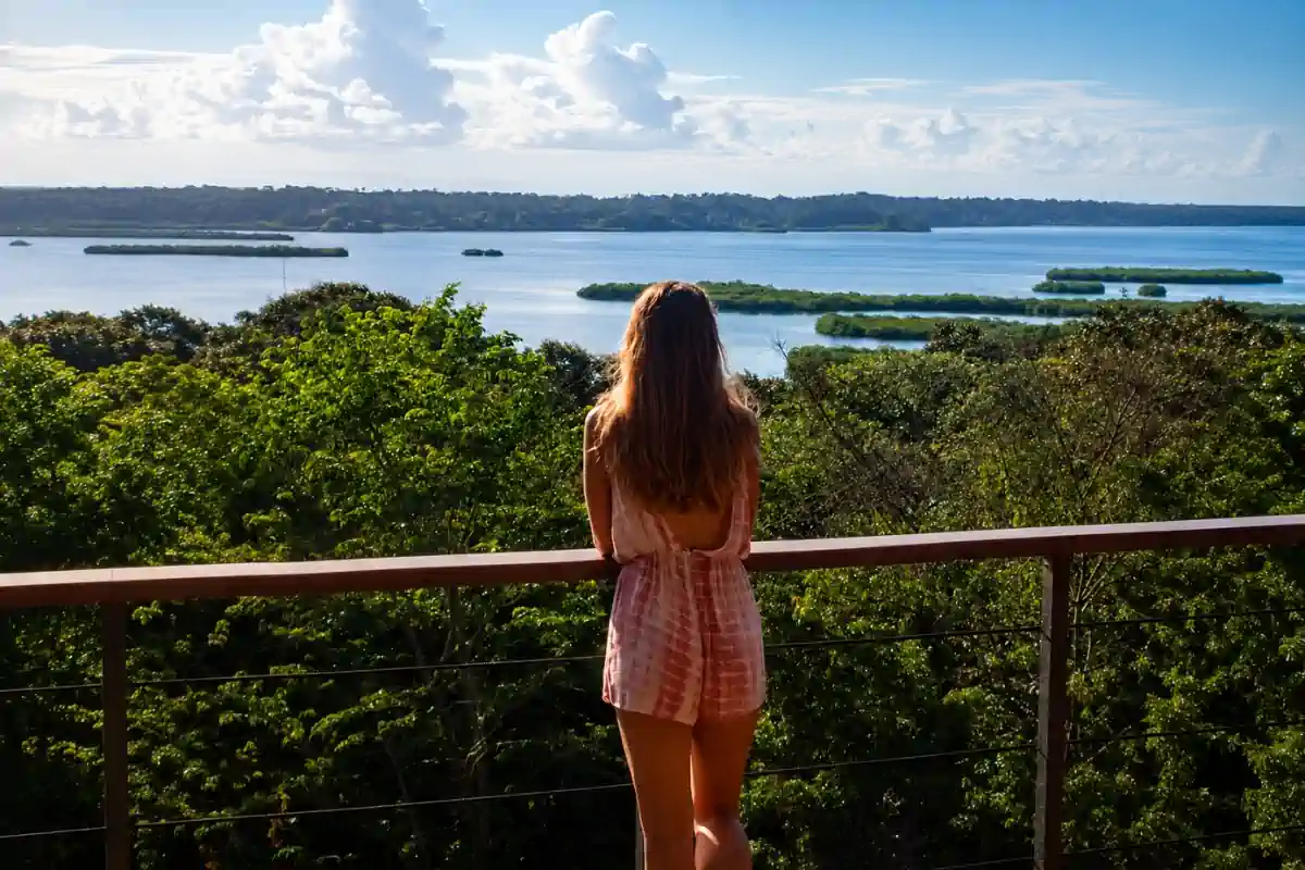 View over Bahia Honda from La Loma Jungle Lodge on Isla Bastimentos.